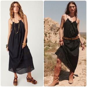 New! Spell x Revolve Love in the Afternoon Lace Black Maxi Dress 🖤XS NWT!